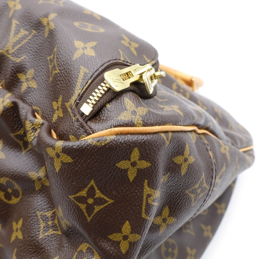 LOUIS VUITTON(ルイヴィトン) モノグラム エヴァジオン ハンドバッグ ブラウン レザー×PVC M41443 ゴールド金具 レディース