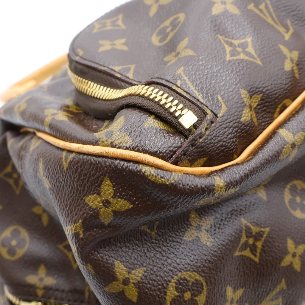 LOUIS VUITTON(ルイヴィトン) モノグラム エヴァジオン ハンドバッグ ブラウン レザー×PVC M41443 ゴールド金具 レディース