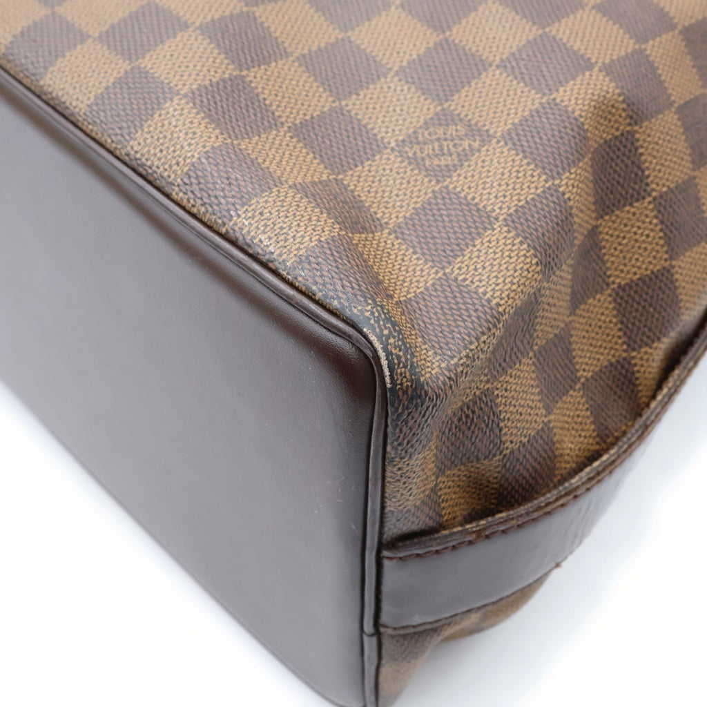 LOUIS VUITTON(ルイヴィトン) ダミエ チェルシー ハンドバッグ ボストンバッグ ブラウン レザー×PVC N51119 ゴールド金具