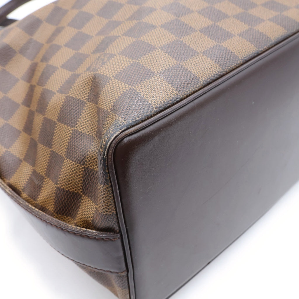 LOUIS VUITTON(ルイヴィトン) ダミエ チェルシー ハンドバッグ ボストンバッグ ブラウン レザー×PVC N51119 ゴールド金具
