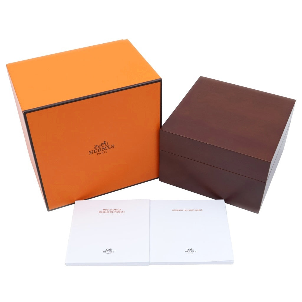 HERMES(エルメス) ケープコッド 白文字盤 自動巻き レザーベルト ステンレス 腕時計 エトゥープ シルバー/ベージュ K刻印 CC1.710.224