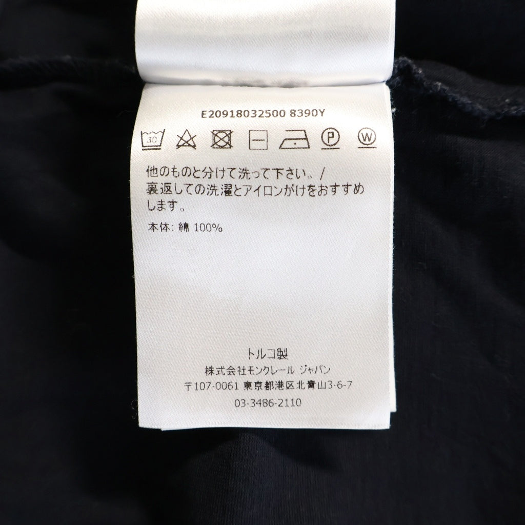 MONCLER(モンクレール) ロゴワッペン半袖Tシャツ ブラック コットン E20918032500
