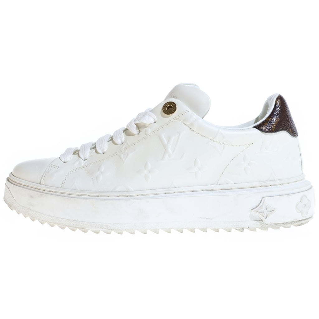 LOUIS VUITTON(ルイヴィトン) モノグラム タイムアウトライン ローカットスニーカー アイボリー×ブラウン PVC×レザー NV0241 レディース