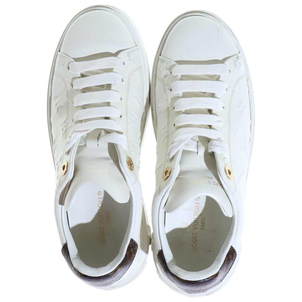 LOUIS VUITTON(ルイヴィトン) モノグラム タイムアウトライン ローカットスニーカー アイボリー×ブラウン PVC×レザー NV0241 レディース