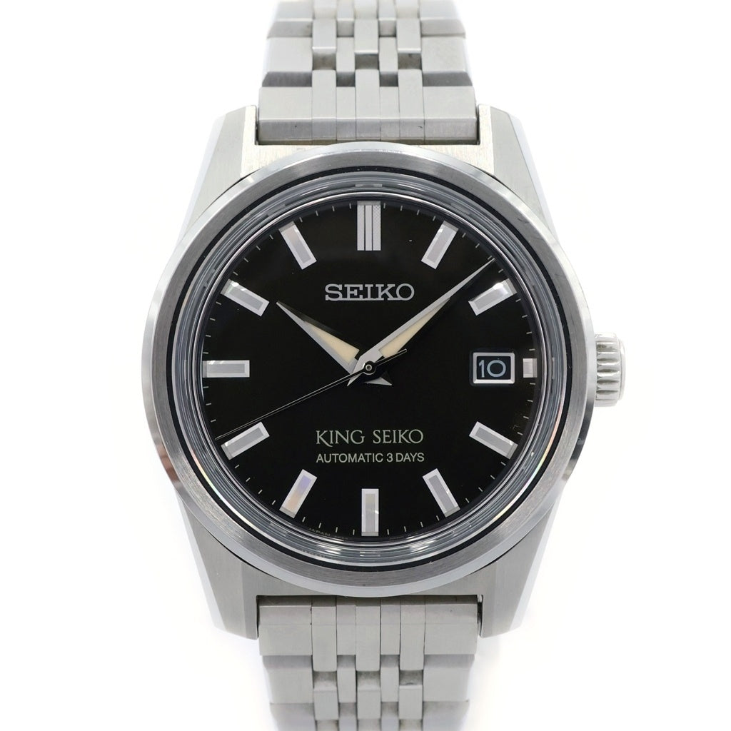 SEIKO(セイコー) キングセイコー デイト 腕時計 ウォッチ 黒文字盤 自動巻き オートマチック シルバー SDKS021