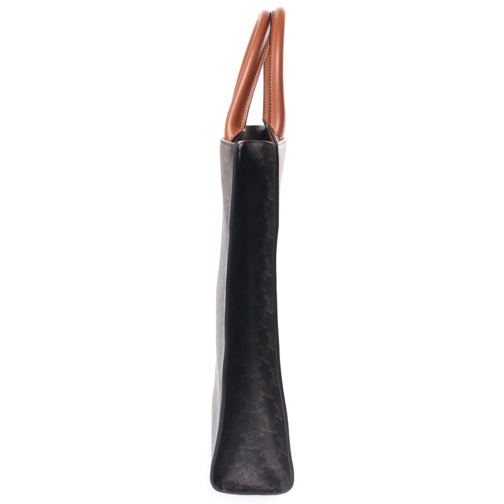CELINE(セリーヌ) トリオンフ バーティカルカバ スモール 2WAYハンドバッグ トートバッグ ショルダーバッグ ブラウン レザー ゴールド金具 レディース