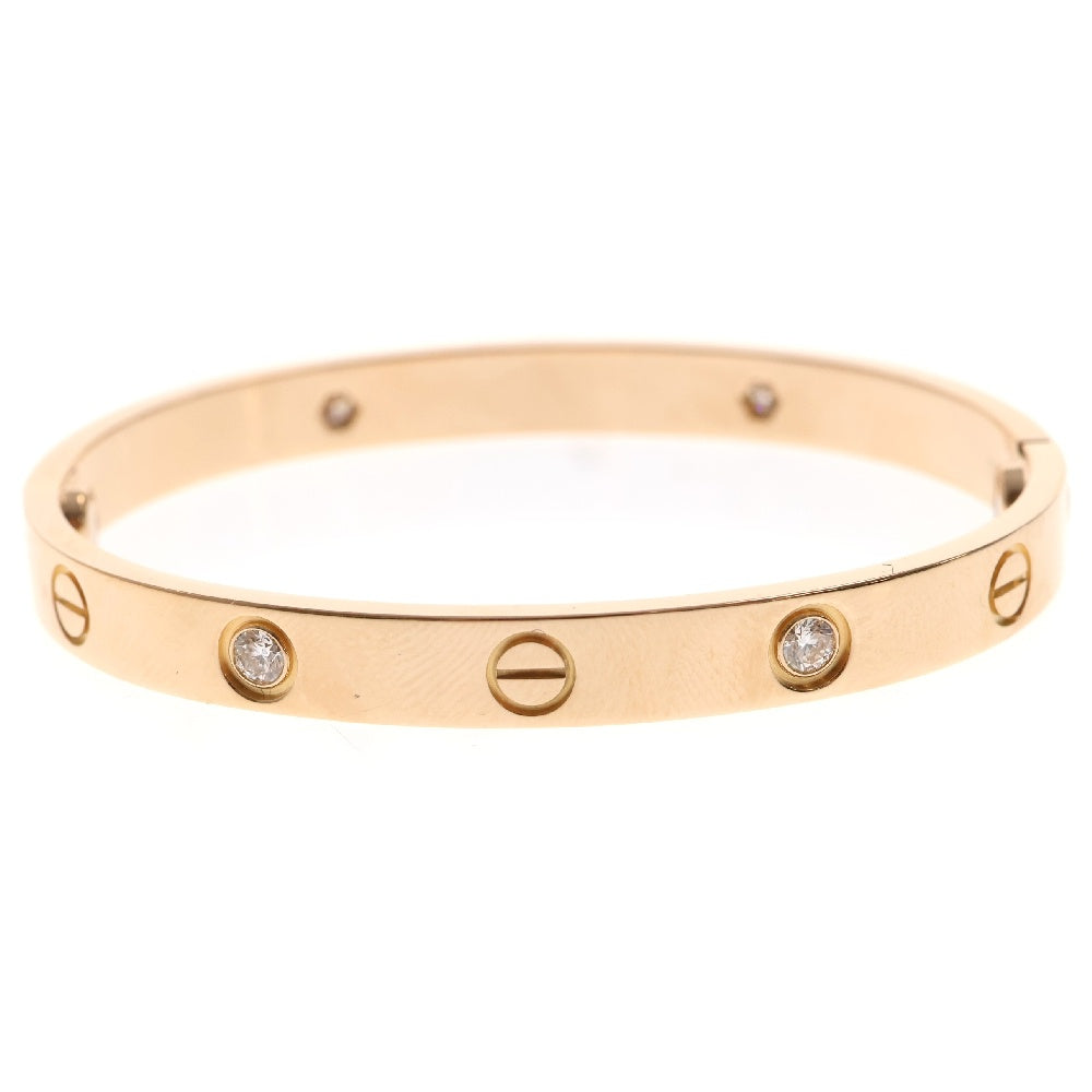 Cartier(カルティエ) ラブ ブレスレット 4Pダイヤ 旧型 Au750 PG #16 2バングル ピンクゴールド ジュエリー