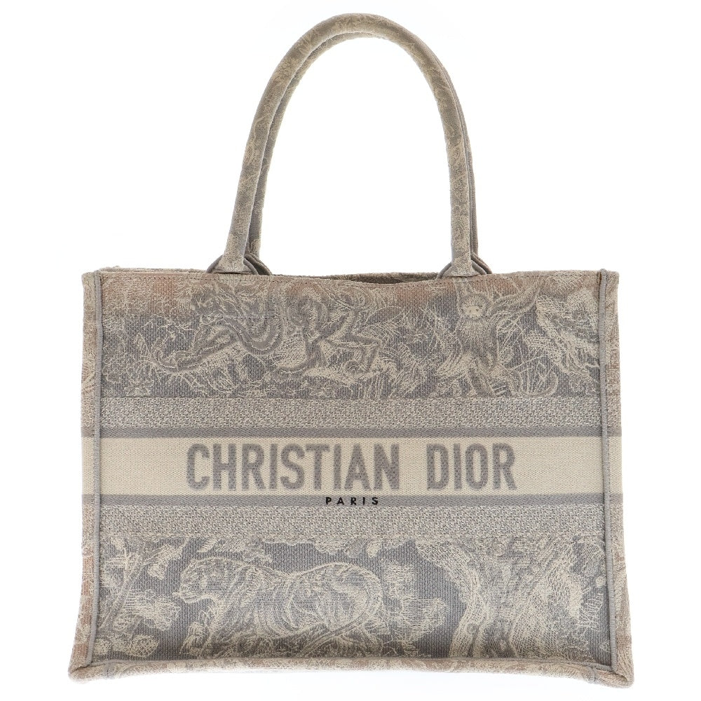 Christian Dior(クリスチャンディオール) Book Tote ブックトート トワル ドゥ ジュイ リバース エンブロイダリー ミディアム トートバッグ グレー レディース M1296ZRGO_M20I