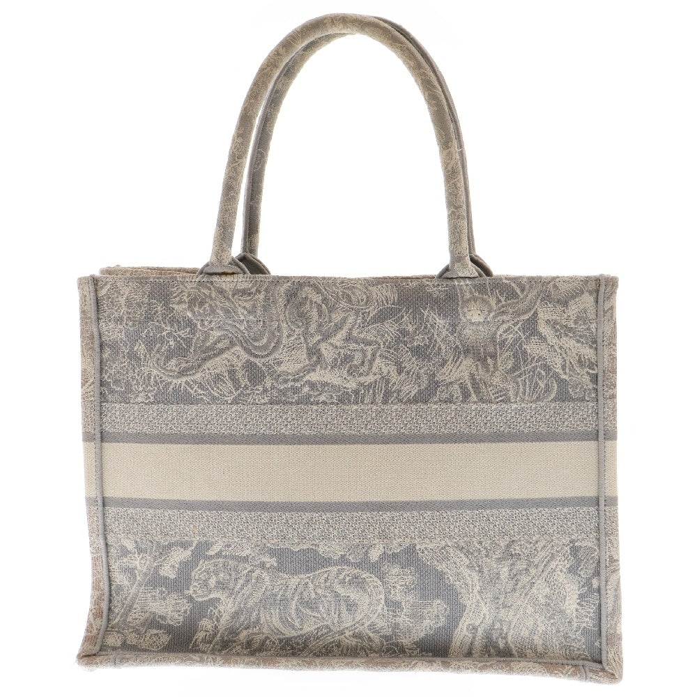 Christian Dior(クリスチャンディオール) Book Tote ブックトート トワル ドゥ ジュイ リバース エンブロイダリー ミディアム トートバッグ グレー レディース M1296ZRGO_M20I