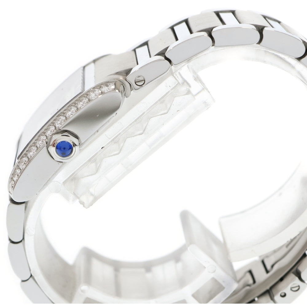 Cartier(カルティエ) タンクフランセーズ ダイヤモンドベゼル シルバー文字盤 ステンレス SS/QZ クォーツ 電池式 W4TA0020 腕時計 レディース