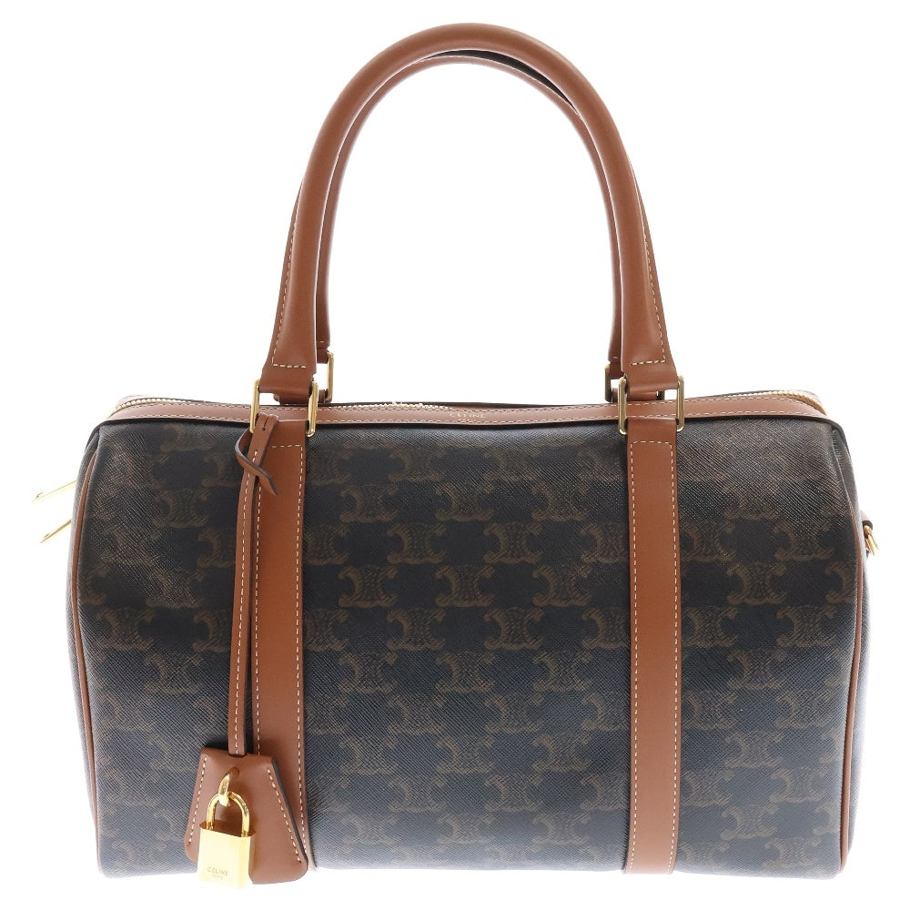CELINE(セリーヌ) トリオンフ ミディアムレザー2WAYボストンバッグ ショルダーバッグ ブラウン 190372CAS.04LU