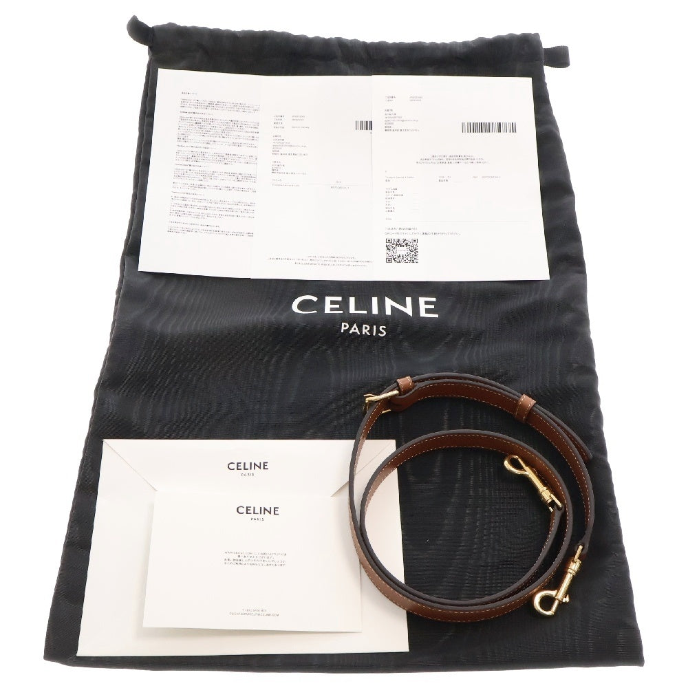 CELINE(セリーヌ) トリオンフ ミディアムレザー2WAYボストンバッグ ショルダーバッグ ブラウン 190372CAS.04LU