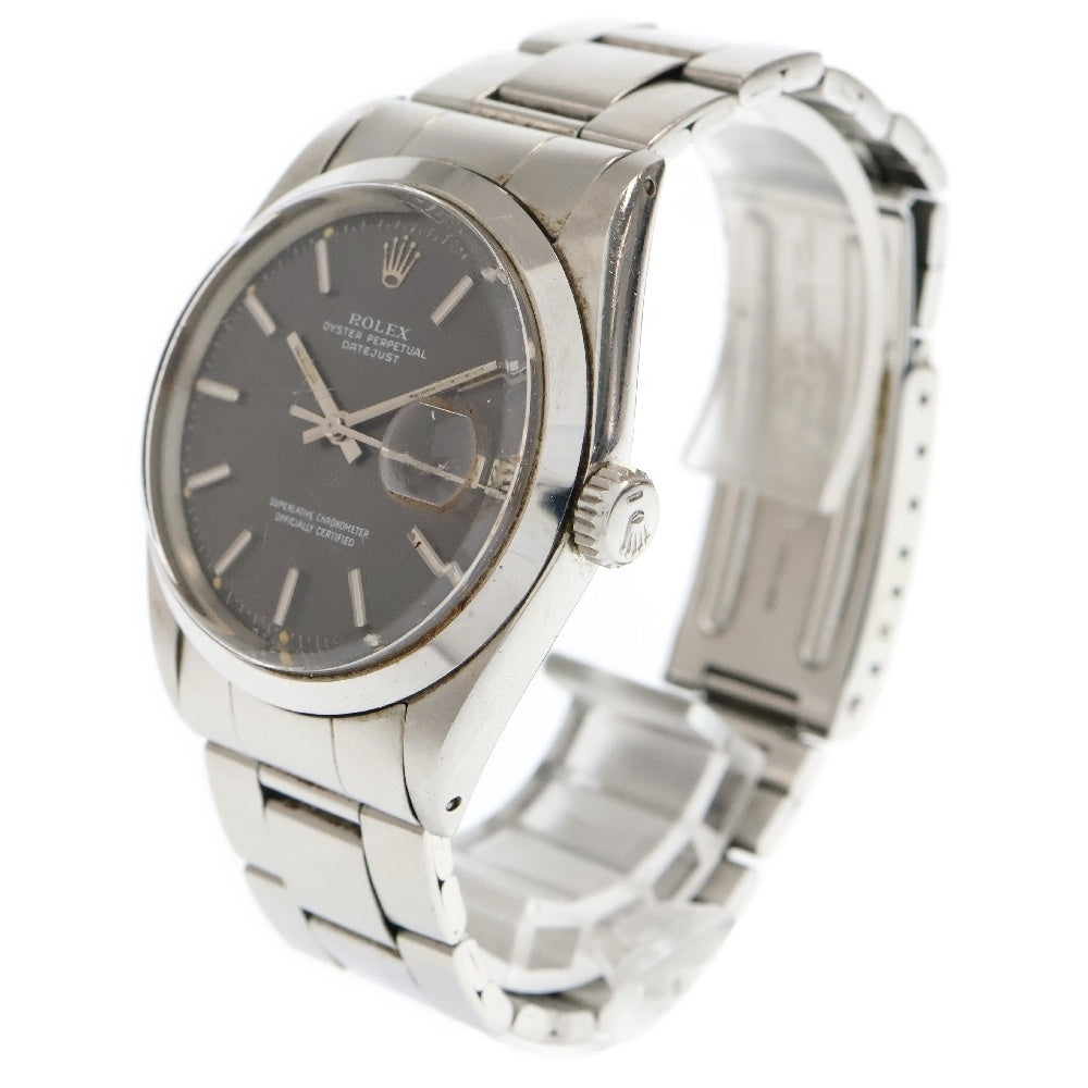 ROLEX(ロレックス) デイトジャスト グレー文字盤 オイスターブレス ステンレス SS/AT 自動巻き 1600 メンズ 腕時計
