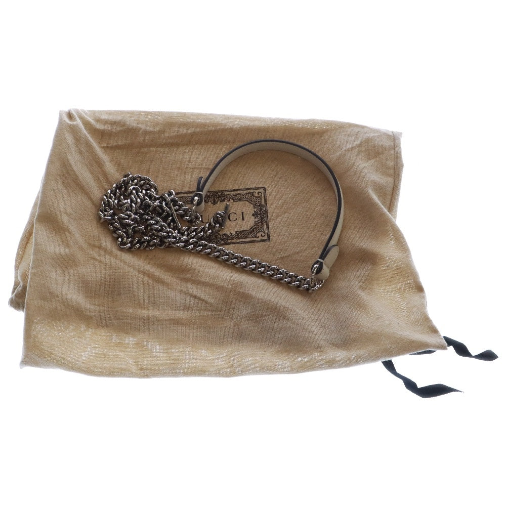 GUCCI(グッチ) プチGG ショッピングバッグスモール ハンドバッグ ホワイト レザー 2wayバッグ 745918