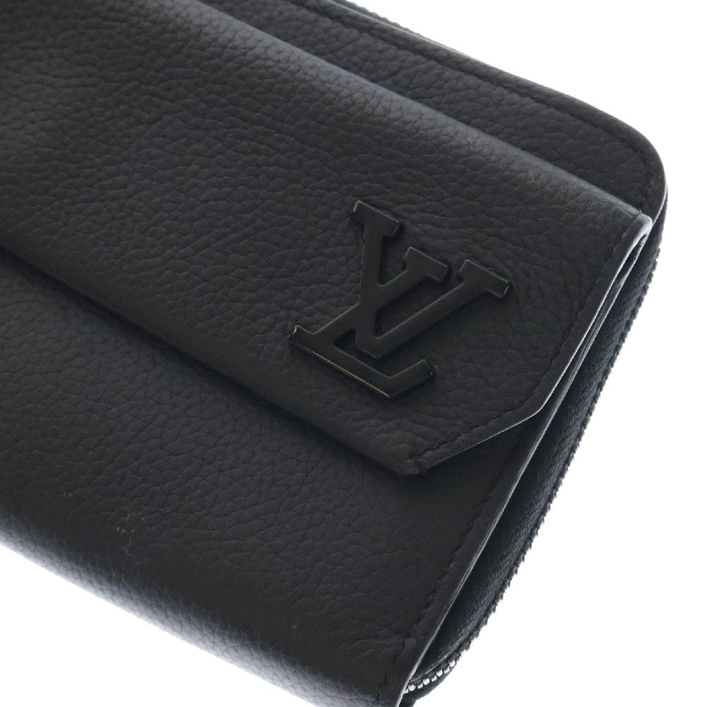LOUIS VUITTON(ルイヴィトン) アエログラム ジッピーウォレット 長財布 黒 レザー ラウンドファスナー RFID M69831
