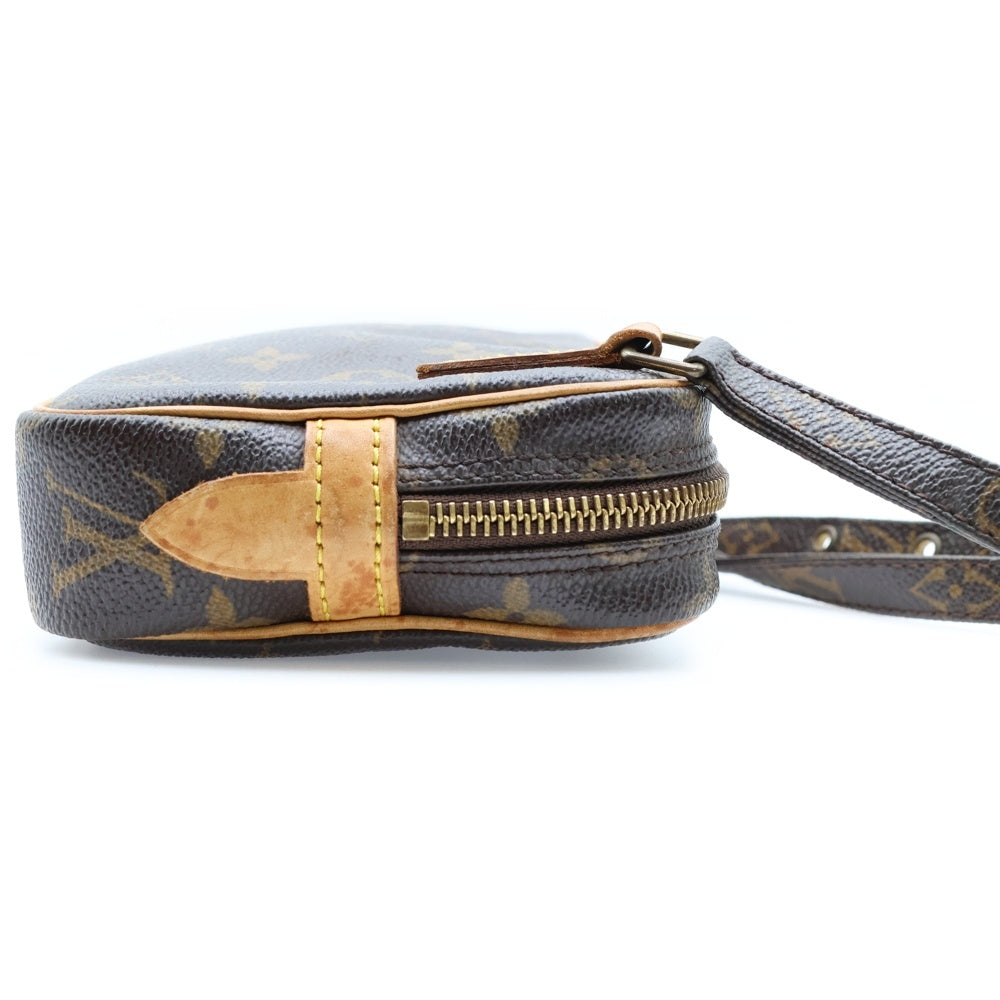 LOUIS VUITTON(ルイヴィトン) モノグラム ポシェット・マルリーバンドリエール ショルダーバッグ ミニバッグ ブラウン ゴールド金具 レザー×PVC M51828