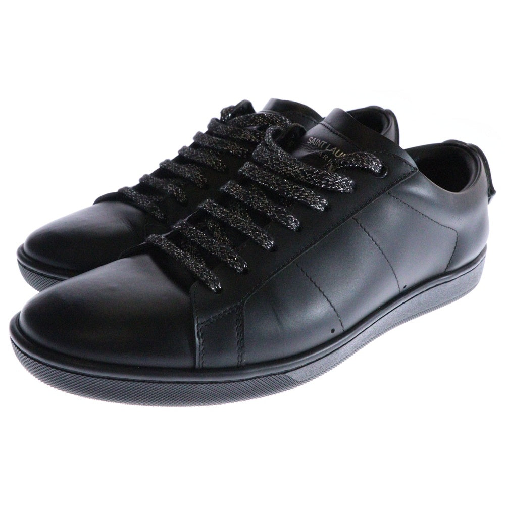 SAINT LAURENT PARIS(サンローランパリ) リップデザイン レザーローカットスニーカー ブラック 485275 42/27cm