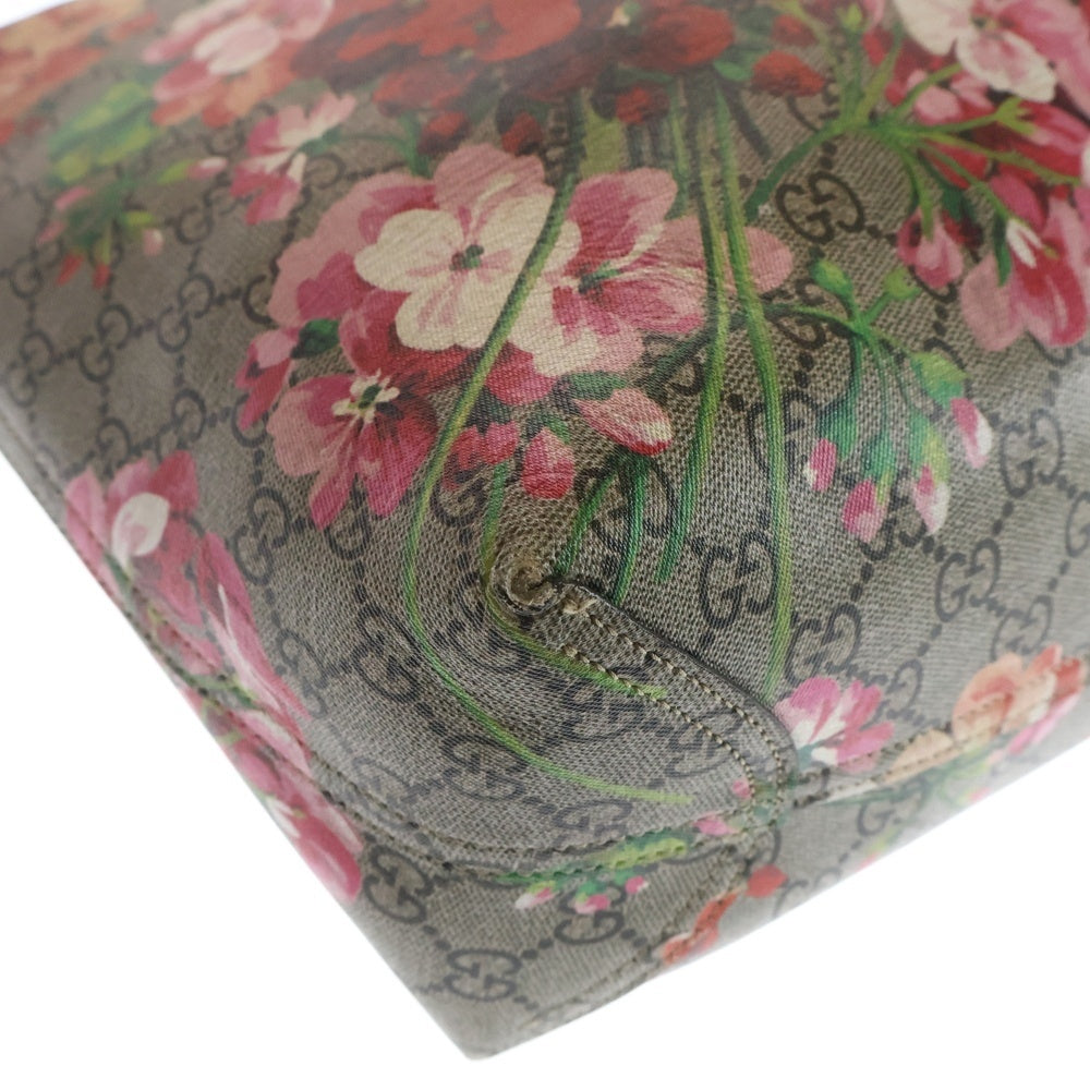 GUCCI(グッチ) GGブルームス ミディアム リバーシブル 花柄 トートバッグ ハンドバッグ ベージュ×ピンク レザー 368568