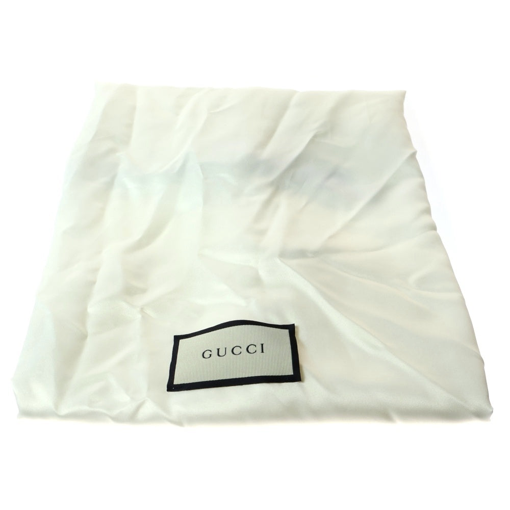 GUCCI(グッチ) GGキャンバス 巾着型リュックサック バックパック ベージュ×ブラウン キャンバス×レザー シルバー金具 449175