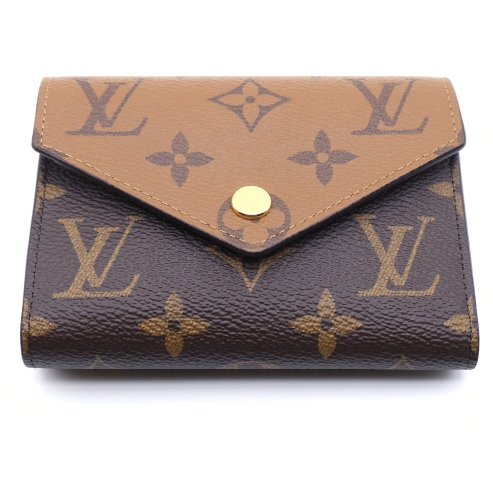 LOUIS VUITTON(ルイヴィトン) モノグラムリバース ポルトフォイユヴィクトリーヌ 三つ折り財布 ブラウン PVC M81557 コンパクトウォレット
