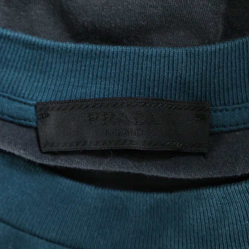 PRADA(プラダ) プラダ 半袖Tシャツ Sサイズ グリーン×ブラック