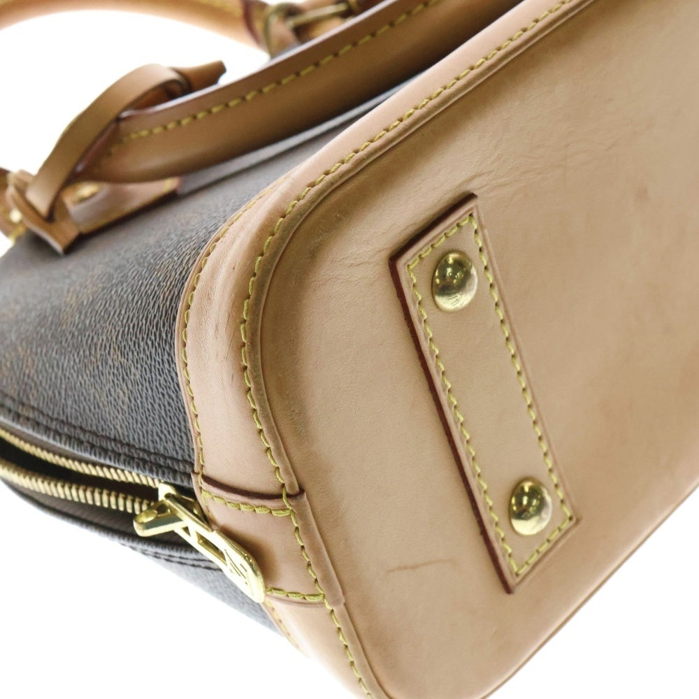 LOUIS VUITTON(ルイヴィトン) モノグラム アルマBB 2WAYバッグ ショルダーバッグ ハンドバッグ ブラウン ゴールド金具 レザー×PVC M46990