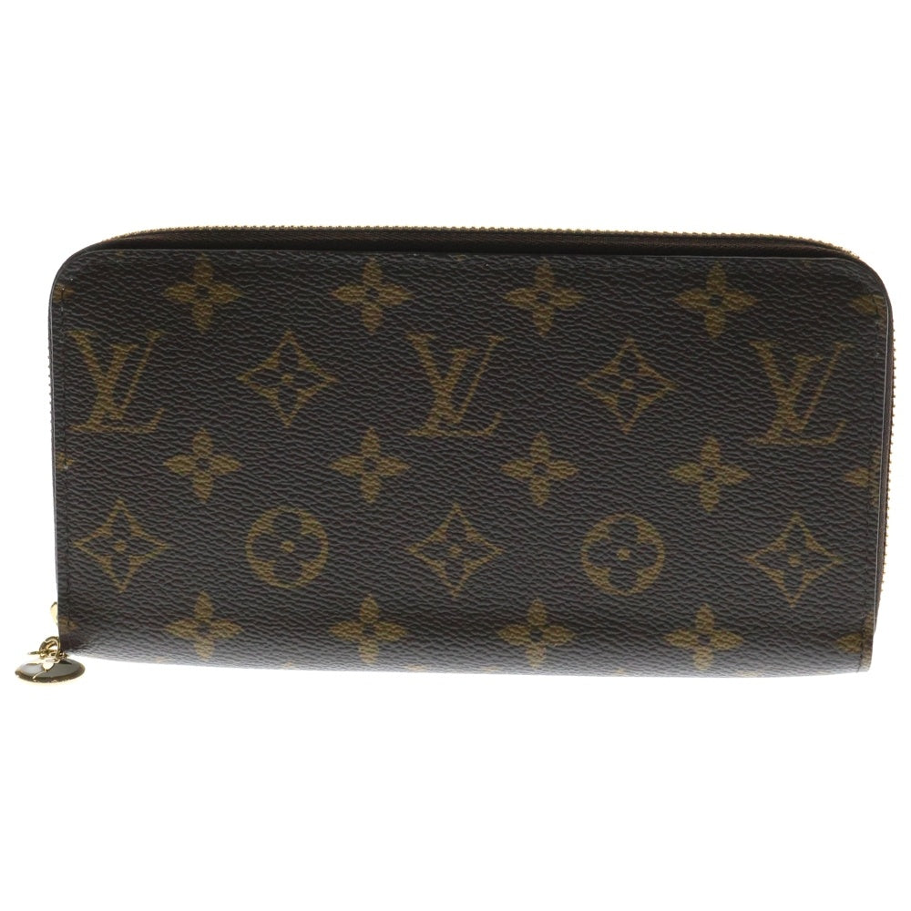 LOUIS VUITTON(ルイヴィトン) モノグラム ジッピーウォレット ラウンドファスナー長財布 ロングウォレット カードケース ブラウン×ライトブルー ゴールド金具 M14815