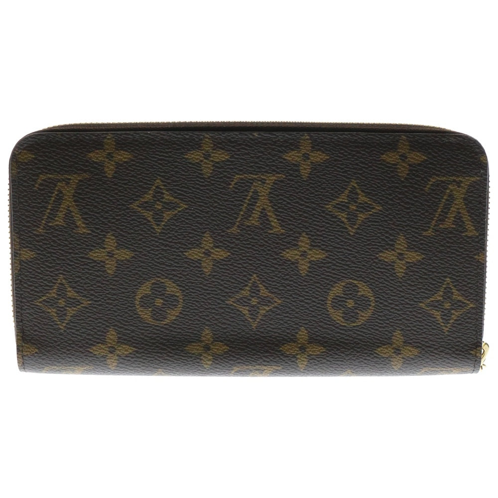 LOUIS VUITTON(ルイヴィトン) モノグラム ジッピーウォレット ラウンドファスナー長財布 ロングウォレット カードケース ブラウン×ライトブルー ゴールド金具 M14815