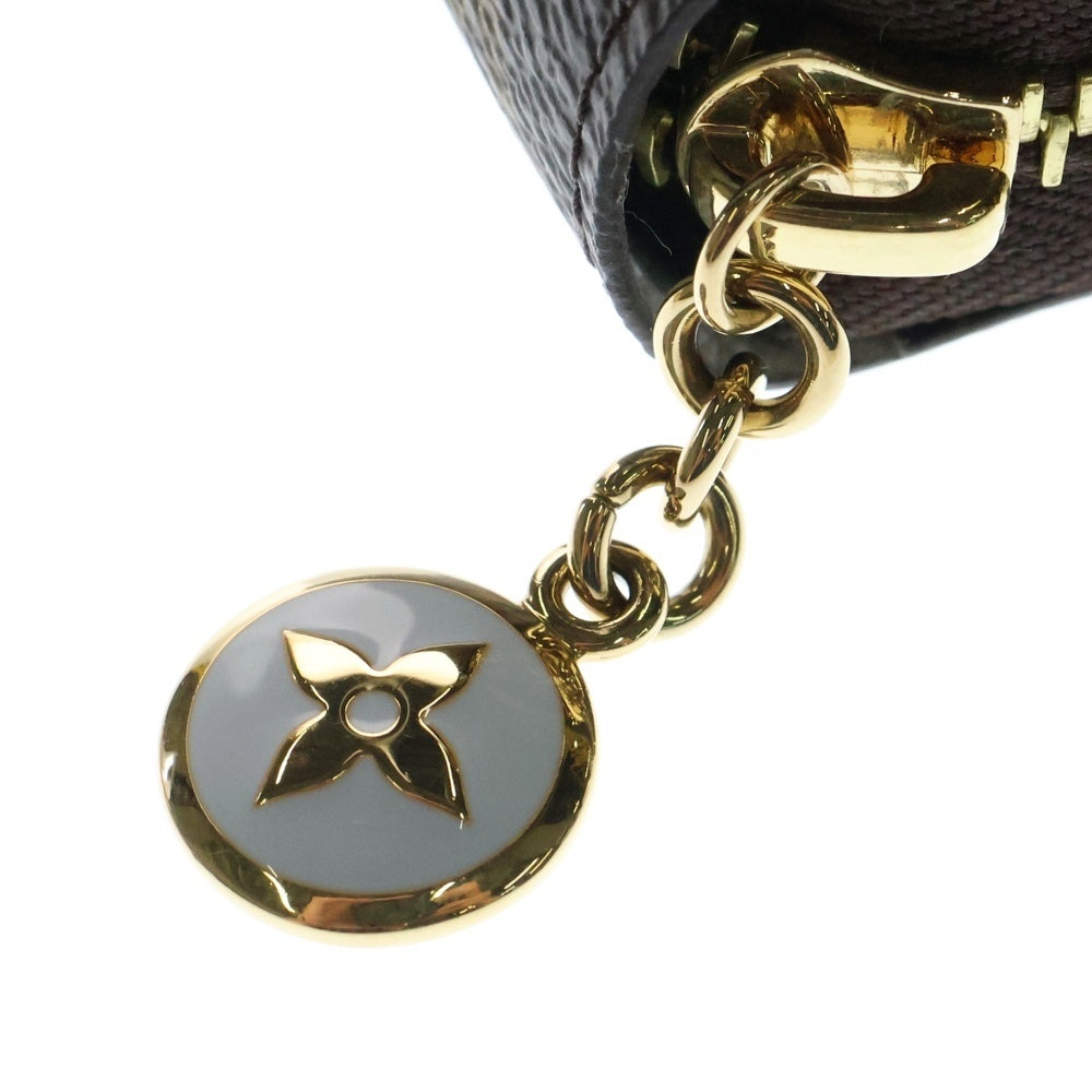 LOUIS VUITTON(ルイヴィトン) モノグラム ジッピーウォレット ラウンドファスナー長財布 ロングウォレット カードケース ブラウン×ライトブルー ゴールド金具 M14815