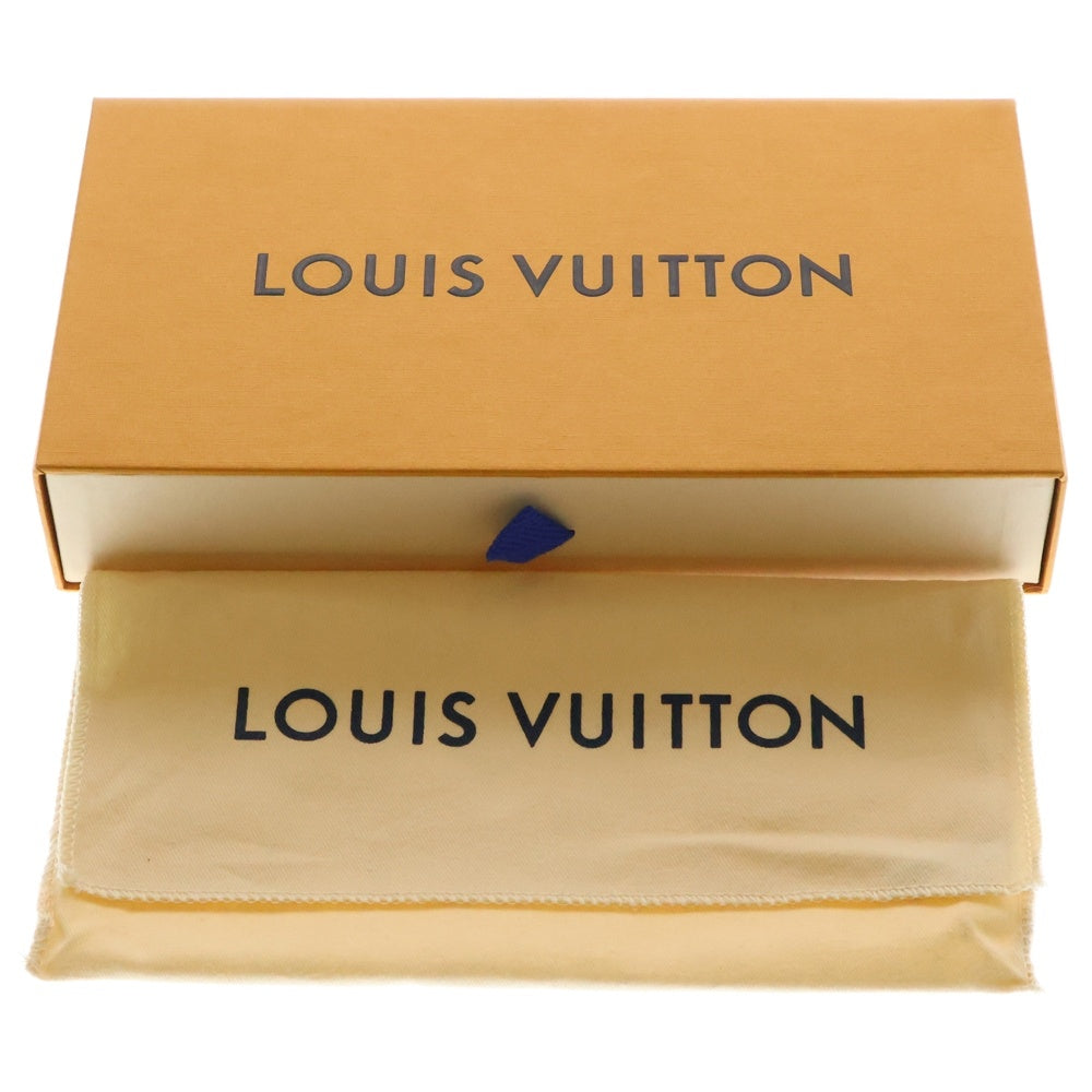 LOUIS VUITTON(ルイヴィトン) モノグラム ジッピーウォレット ラウンドファスナー長財布 ロングウォレット カードケース ブラウン×ライトブルー ゴールド金具 M14815