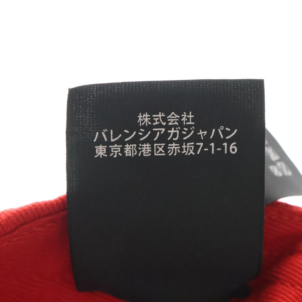 BALENCIAGA(バレンシアガ) 21SS Classic Baseball Cap ロゴ刺繍クラシックベースボールキャップ 帽子 レッド 5907584