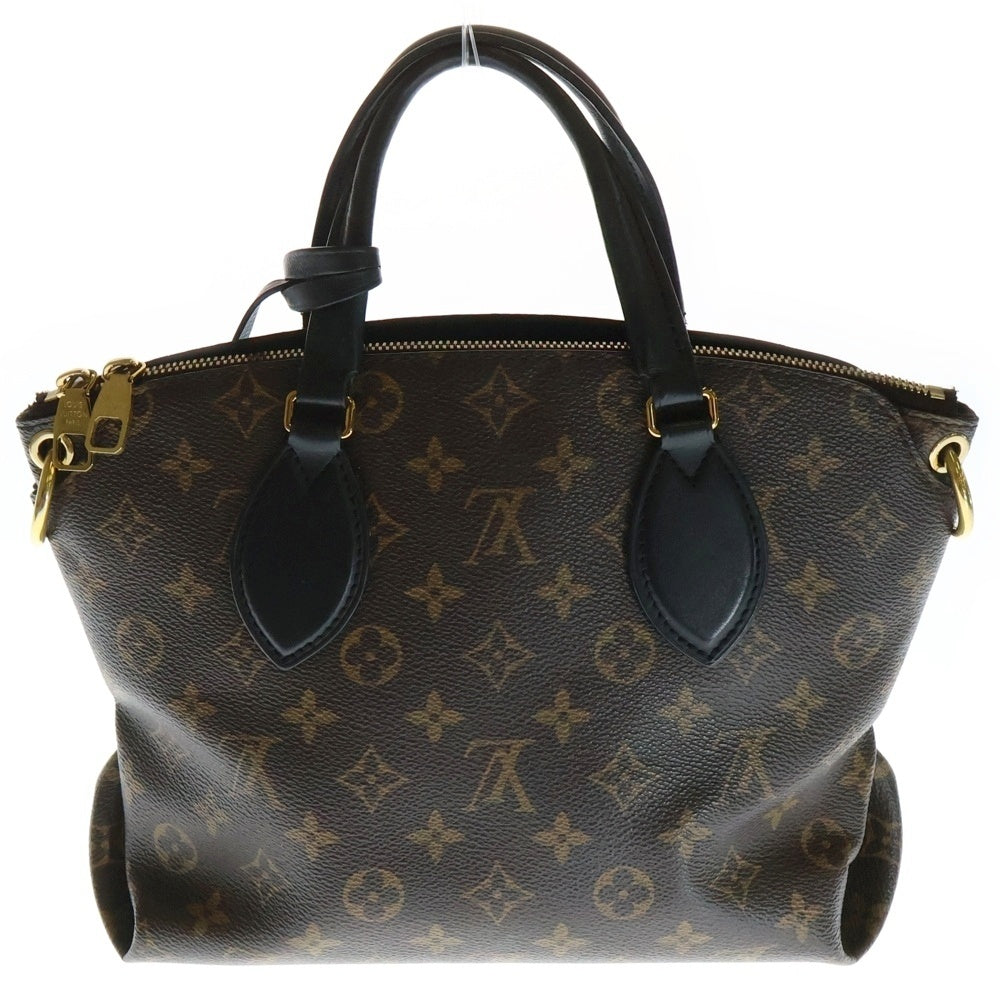 LOUIS VUITTON(ルイヴィトン) モノグラム フラワージップド トートPM ブラウン PVCレザー ハンドバッグ N44351