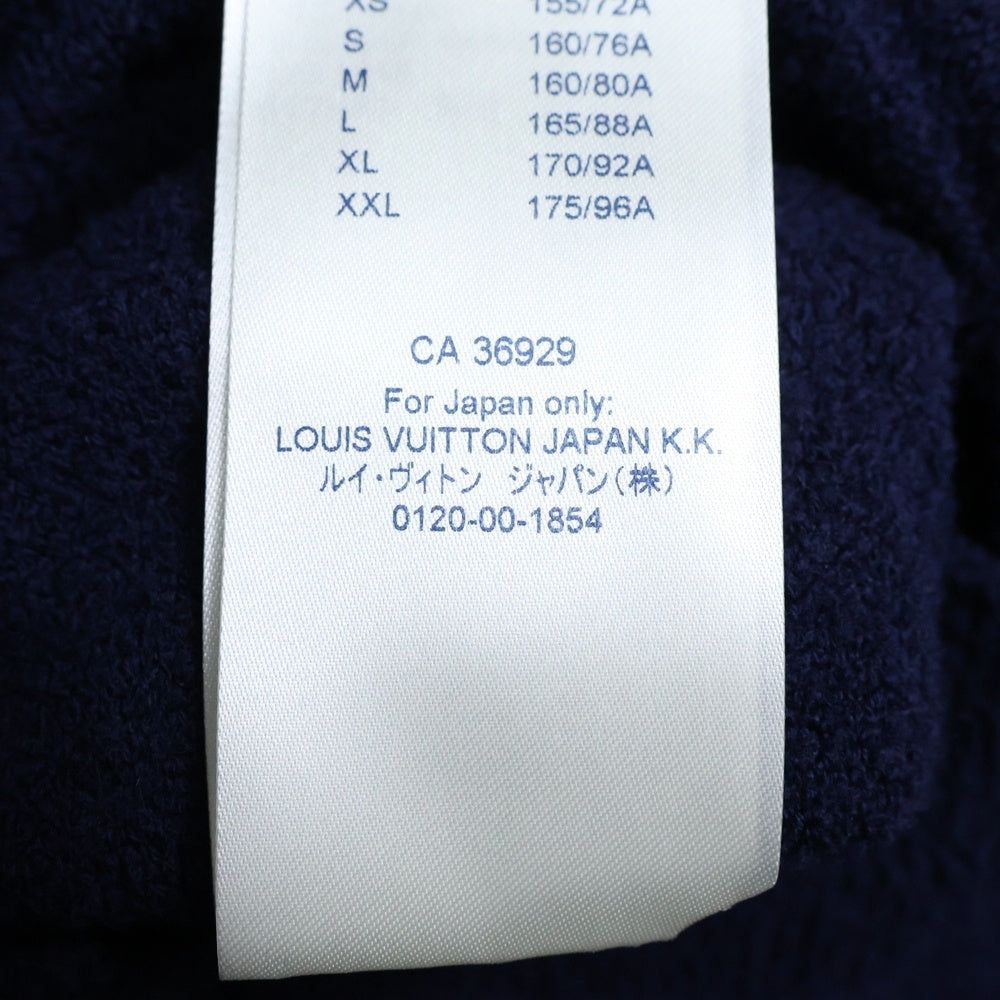 LOUIS VUITTON(ルイヴィトン) 20AW ロゴジャガード ノースリーブ ウール ニット ワンピース ネイビー レディース RW202W XZX FJKD09