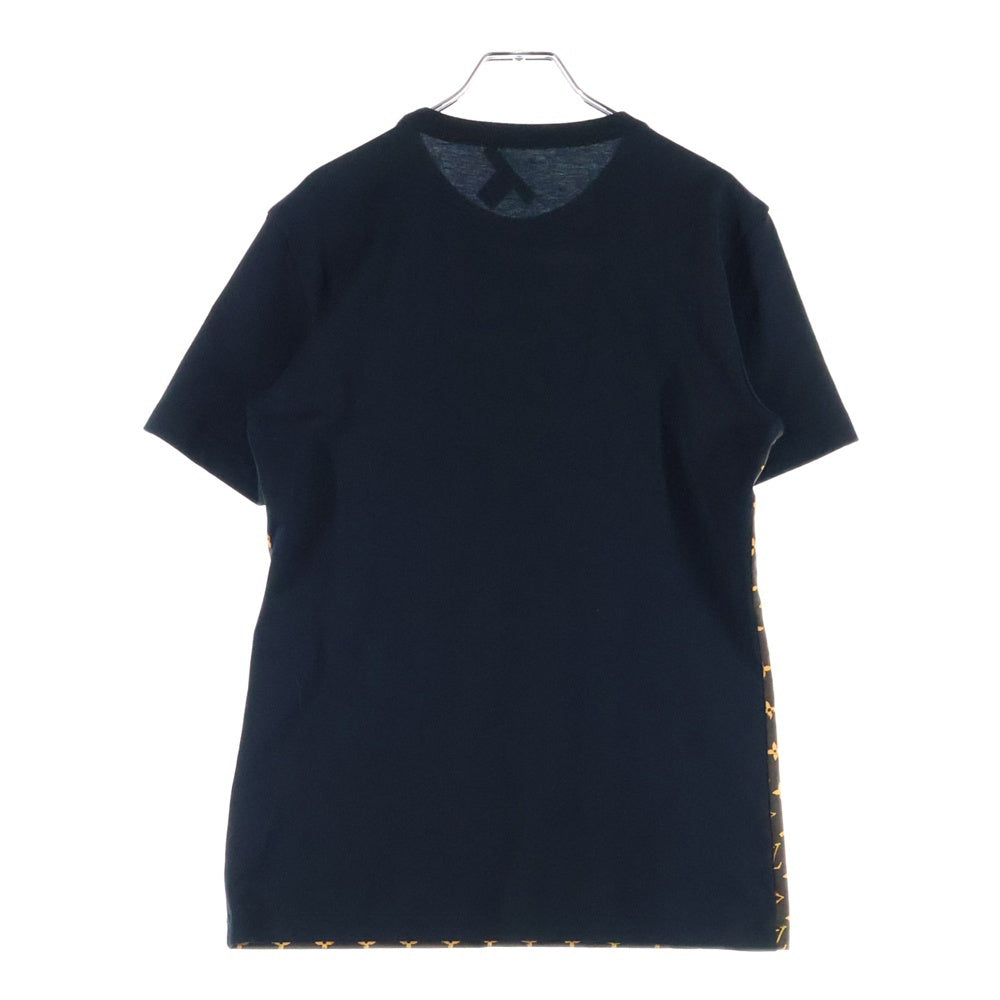 LOUIS VUITTON(ルイヴィトン) 21AW モノグラム総柄 LVロゴプリント クルーネック 半袖ポケットTシャツ カットソー ブラウン/ブラック RW212W YCX FLTS24
