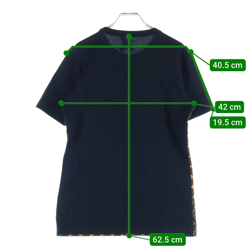 LOUIS VUITTON(ルイヴィトン) 21AW モノグラム総柄 LVロゴプリント クルーネック 半袖ポケットTシャツ カットソー ブラウン/ブラック RW212W YCX FLTS24