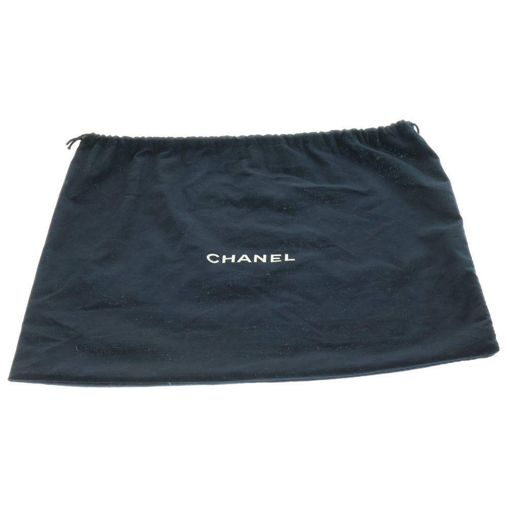 CHANEL(シャネル) ココマーク パリビアリッツPM カーフスキン キャンバス切替レザーハンドバッグ ブラック レディース