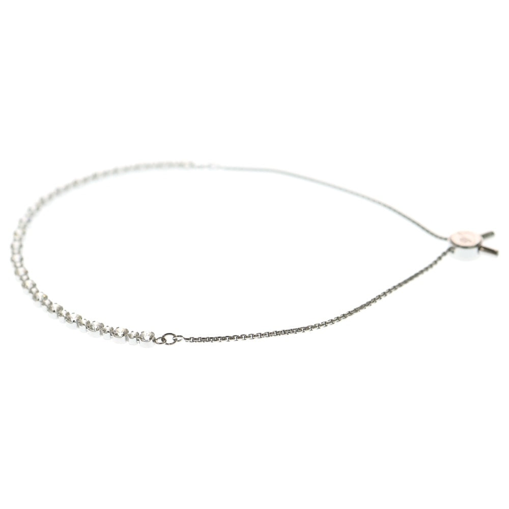 SWAROVSKI(スワロフスキー) ラインストーン付ロゴチェーンブレスレット シルバー