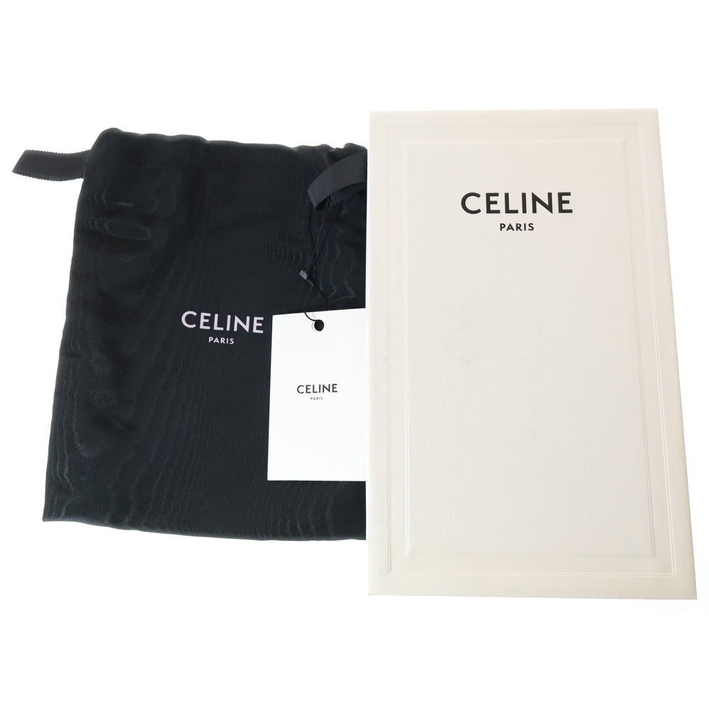 CELINE(セリーヌ) トリオンフ 総柄 レザーフラップロングウォレット 長財布 ブラウン