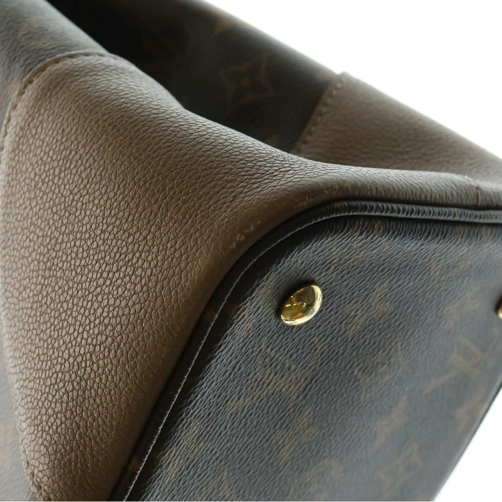 LOUIS VUITTON(ルイヴィトン) フランドリン モノグラム PVC レザー 2WAY ハンド ショルダー トートバッグ ゴールド金具 ブラウン/ベージュ M43457