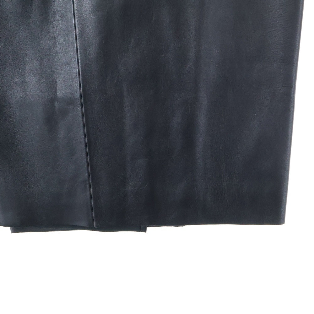 LOEWE(ロエベ) ラムレザー タイト ミディアム スカート ブラック