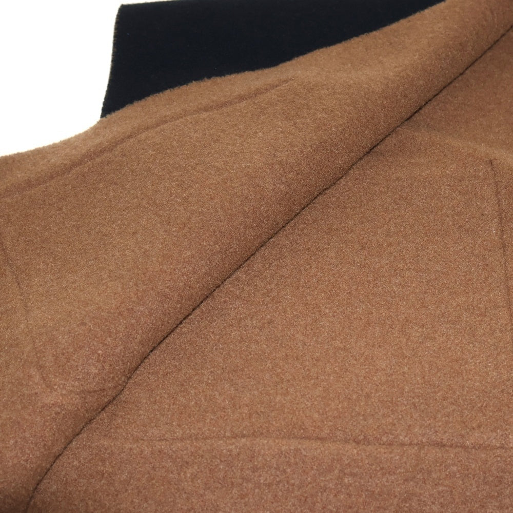 FENDI(フェンディ) FFズッカ柄 ファーポケット付フリンジカシミヤマフラー ブラウン FXT252