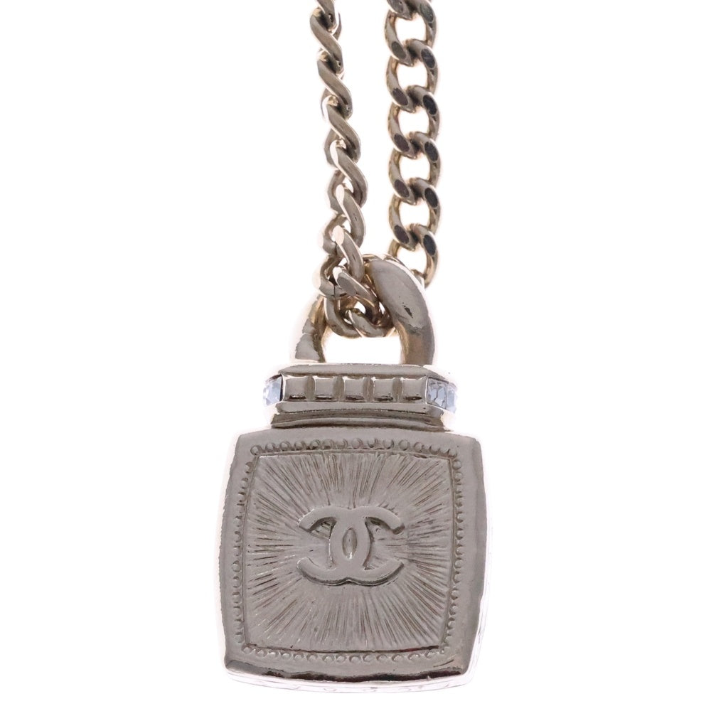 CHANEL(シャネル) ココマーク 香水モチーフチェーンネックレス ペンダント チェーン ピンク×シルバー