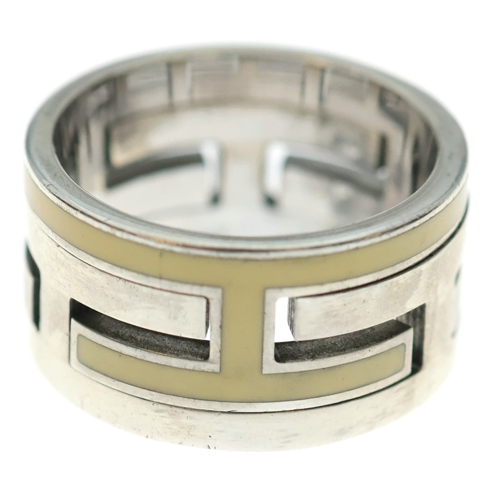 HERMES(エルメス) ムーブアッシュ リング 指輪 シルバー×ベージュ Ag925