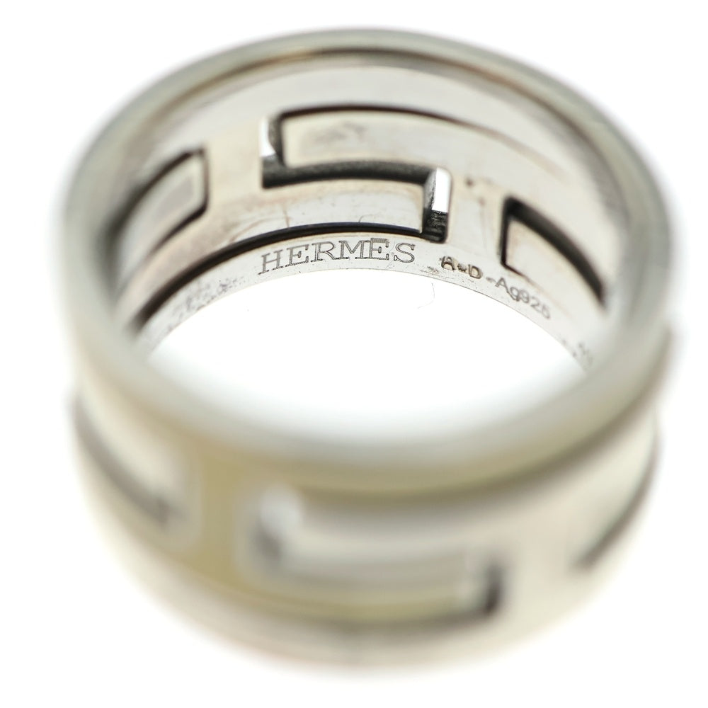 HERMES(エルメス) ムーブアッシュ リング 指輪 シルバー×ベージュ Ag925