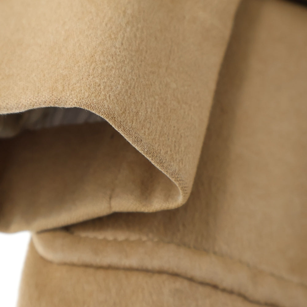 miumiu(ミュウミュウ) 11AW キャメル メルトン ダブルブレスト ステンカラーコート ベージュ レディース MS651