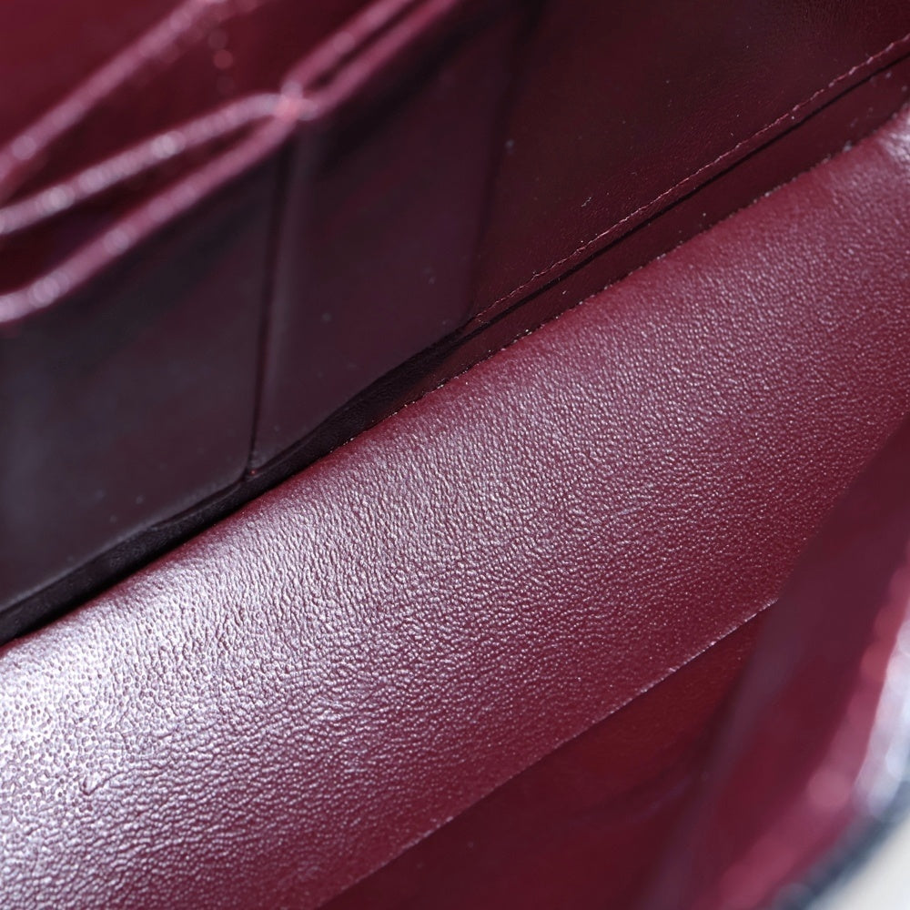 CHANEL(シャネル) マトラッセ23 ダブルフラップ ダブルチェーン ショルダーバッグ ブラック キャビアスキン シルバー金具 30番台