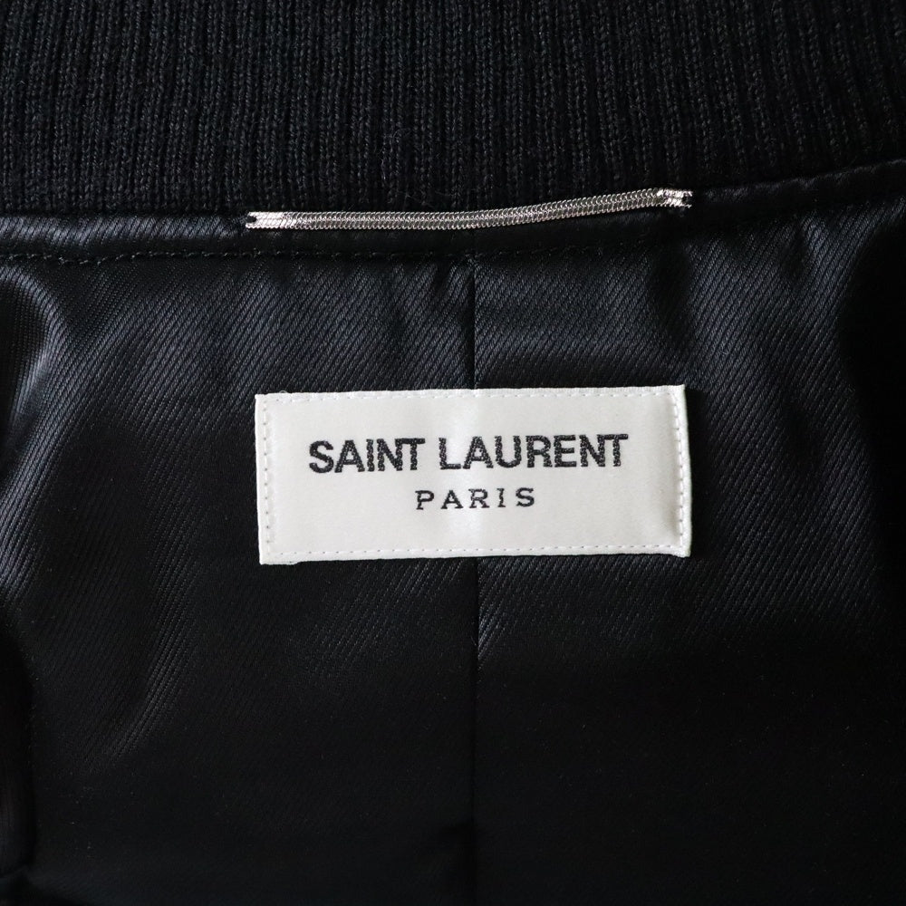 SAINT LAURENT PARIS(サンローランパリ) 19AW ナイロン ジップアップ 中綿 ボンバージャケット ブルゾン ブラック 588089