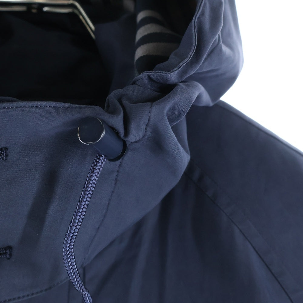 BURBERRYS(バーバリーズ) 裏地ノバチェック総柄 中綿ライナー付き フーデッド ジップアップ コート ネイビー