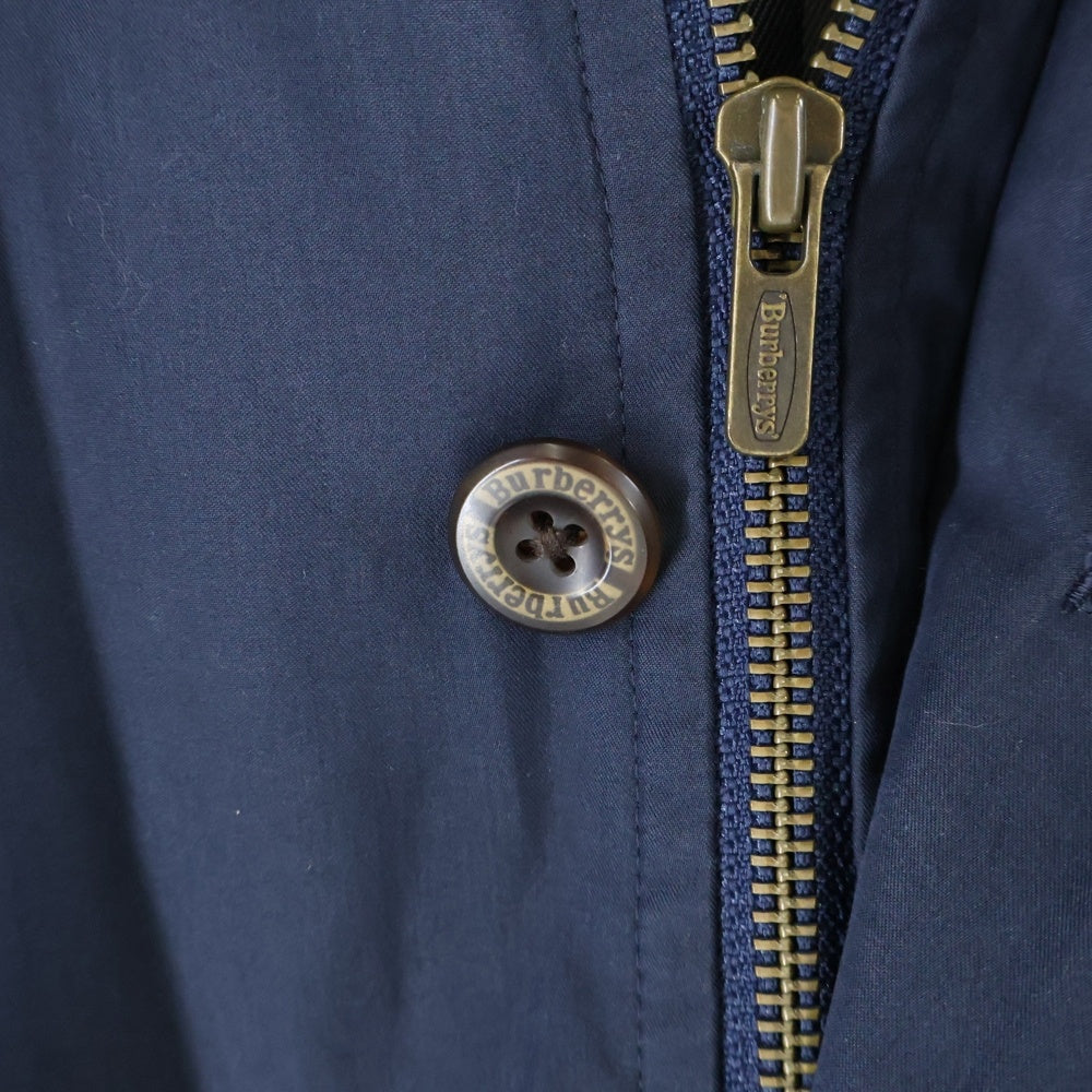 BURBERRYS(バーバリーズ) 裏地ノバチェック総柄 中綿ライナー付き フーデッド ジップアップ コート ネイビー