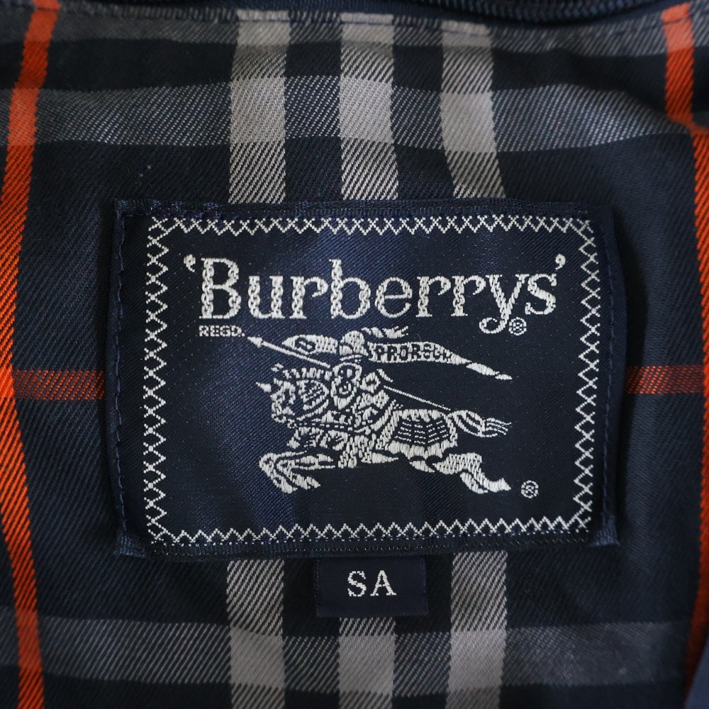 BURBERRYS(バーバリーズ) 裏地ノバチェック総柄 中綿ライナー付き フーデッド ジップアップ コート ネイビー